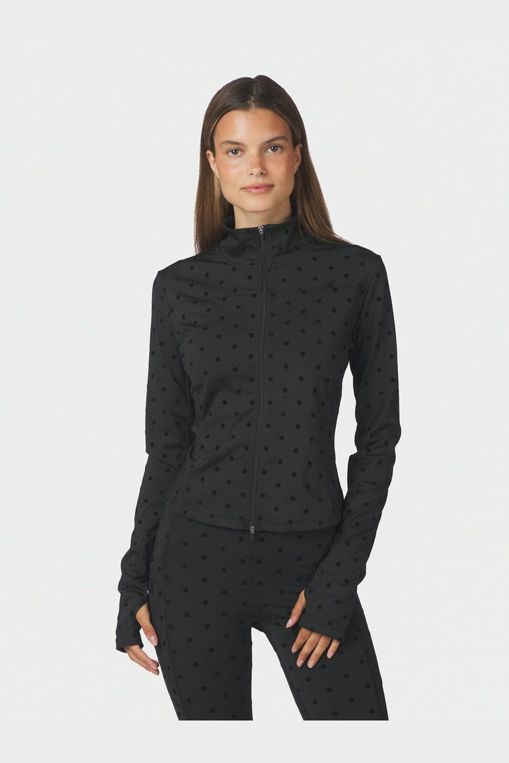 Neo Noir - Nolana Dot Zip Blouse 169858 - 100 - Black