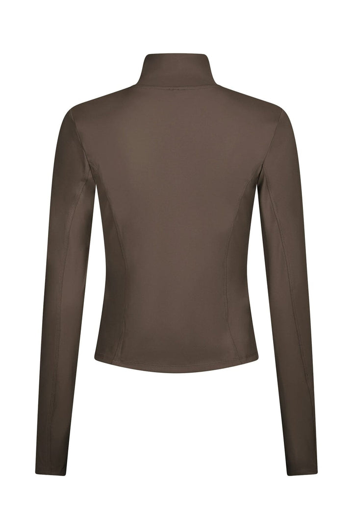Neo Noir - Nolana Zip Blouse 167175 - 492 - Mushroom