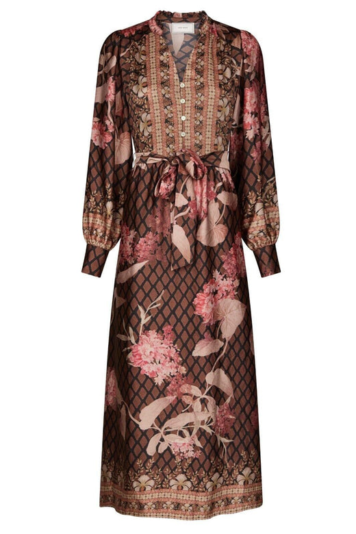 Neo Noir - Nova Botanical Border Dress 167258 - 100 - Black Kjoler 