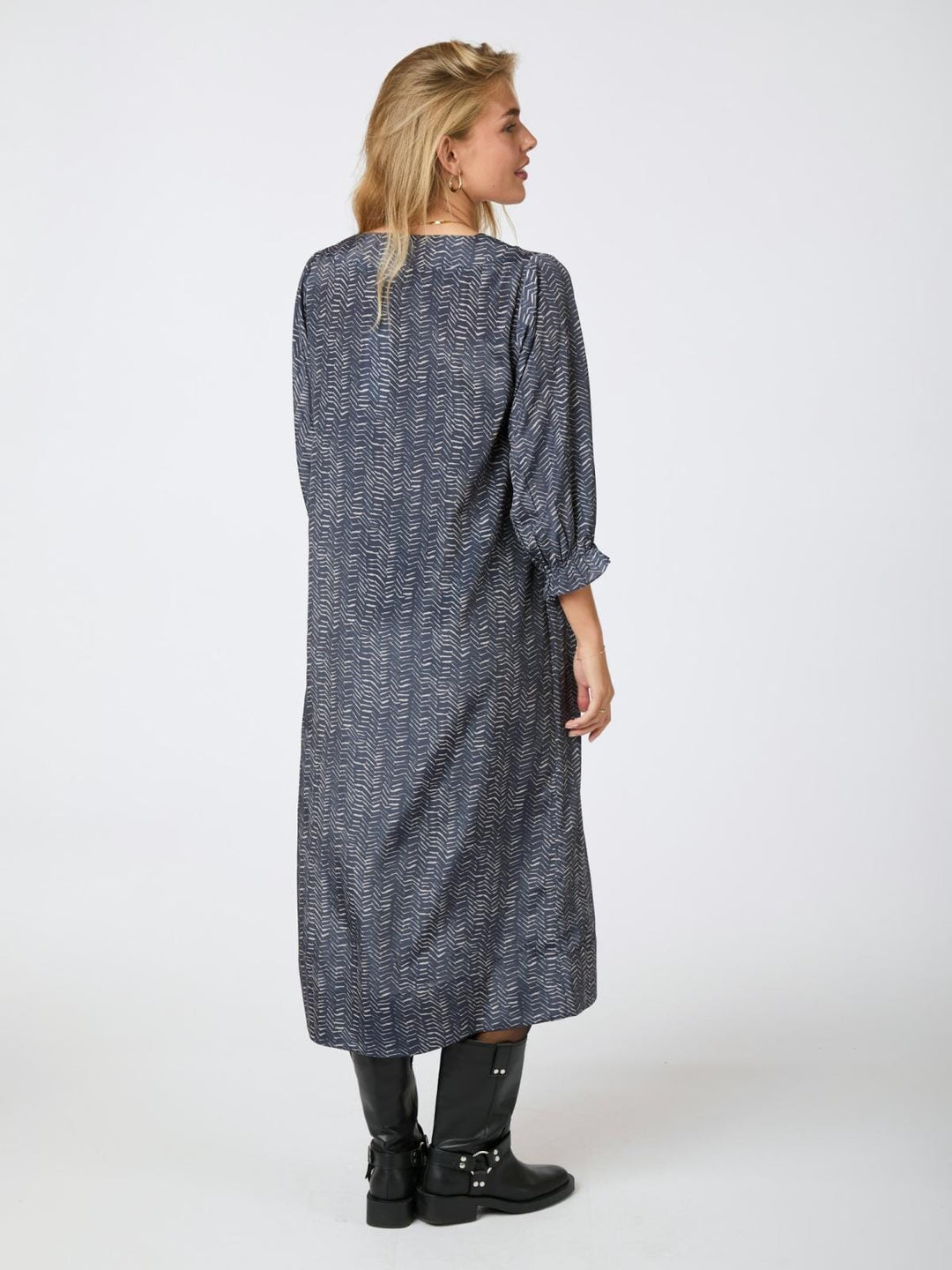 Neo Noir - Palace Zigzag Duo Dress - Midnight Blue