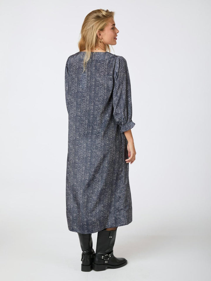 Neo Noir - Palace Zigzag Duo Dress - Midnight Blue