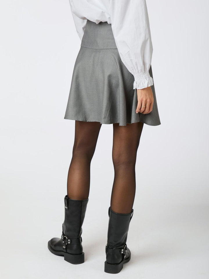 Neo Noir - Pamelo Skirt - Dark Grey Melange
