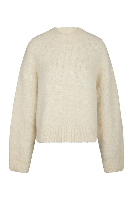 Neo Noir - Paulina Fluffy Knit Blouse 164729 - 121 - Off White