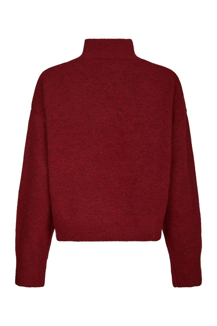 Neo Noir - Paulina Knit Blouse 159703 - 321 - Dark Red