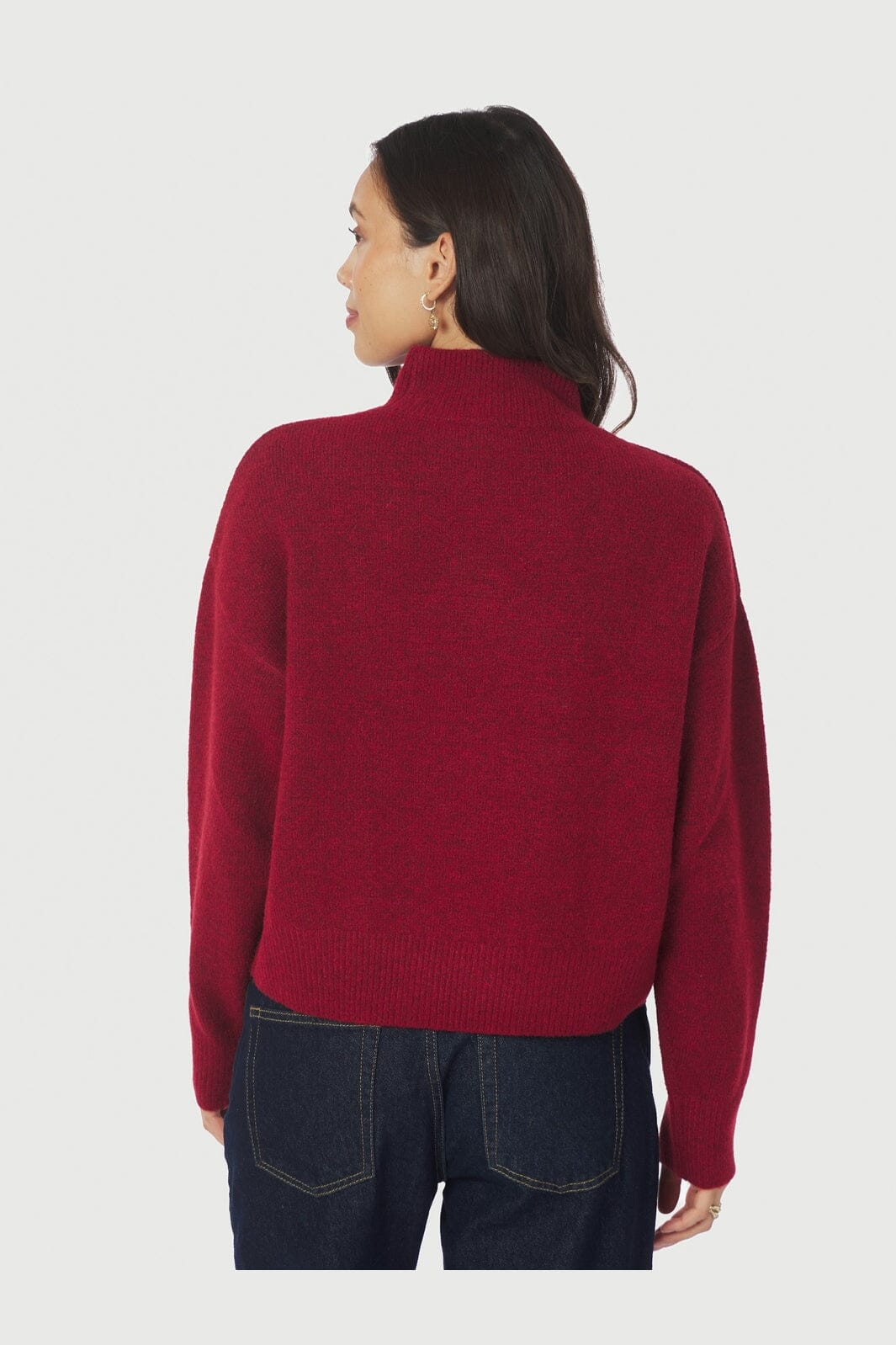 Neo Noir - Paulina Knit Blouse 159703 - 321 - Dark Red