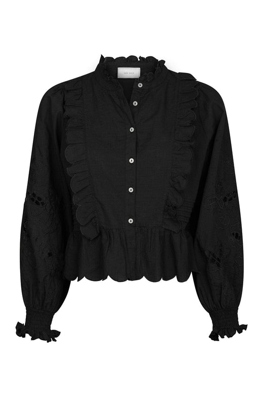 Neo Noir - Petrine Embroidery Blouse 161136 - 100 - Black