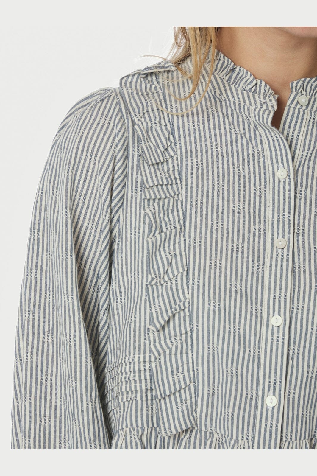 Neo Noir - Petrine Stripe Blouse 167993 - 140 - Blue