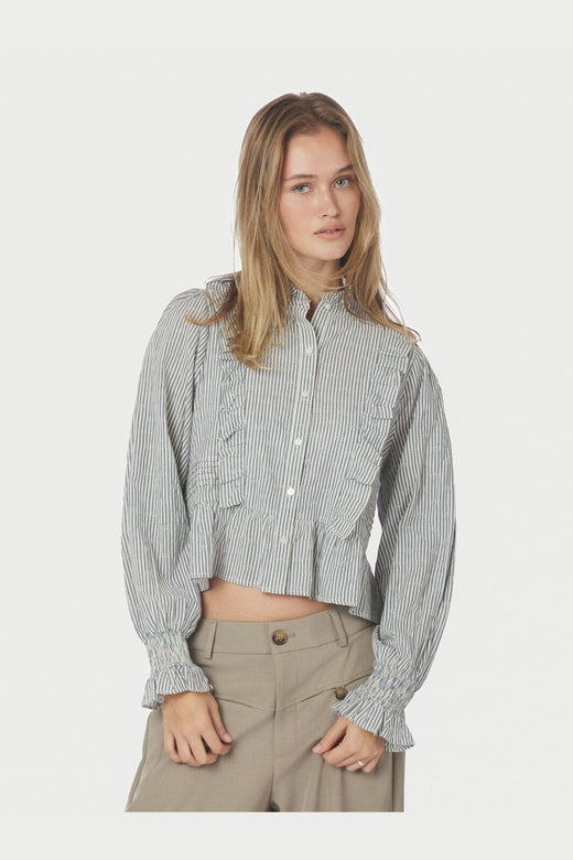 Neo Noir - Petrine Stripe Blouse 167993 - 140 - Blue