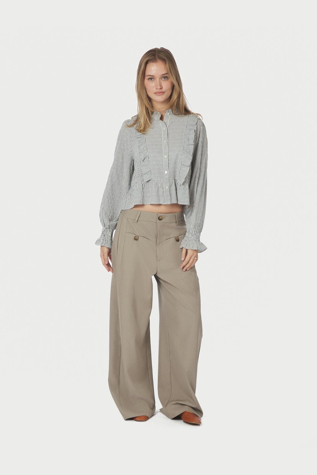 Neo Noir - Petrine Stripe Blouse 167993 - 140 - Blue