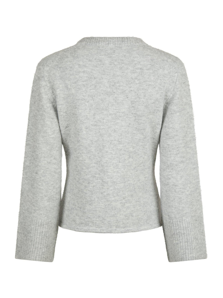Neo Noir - Pixie Knit Cardigan - Light Grey Melange