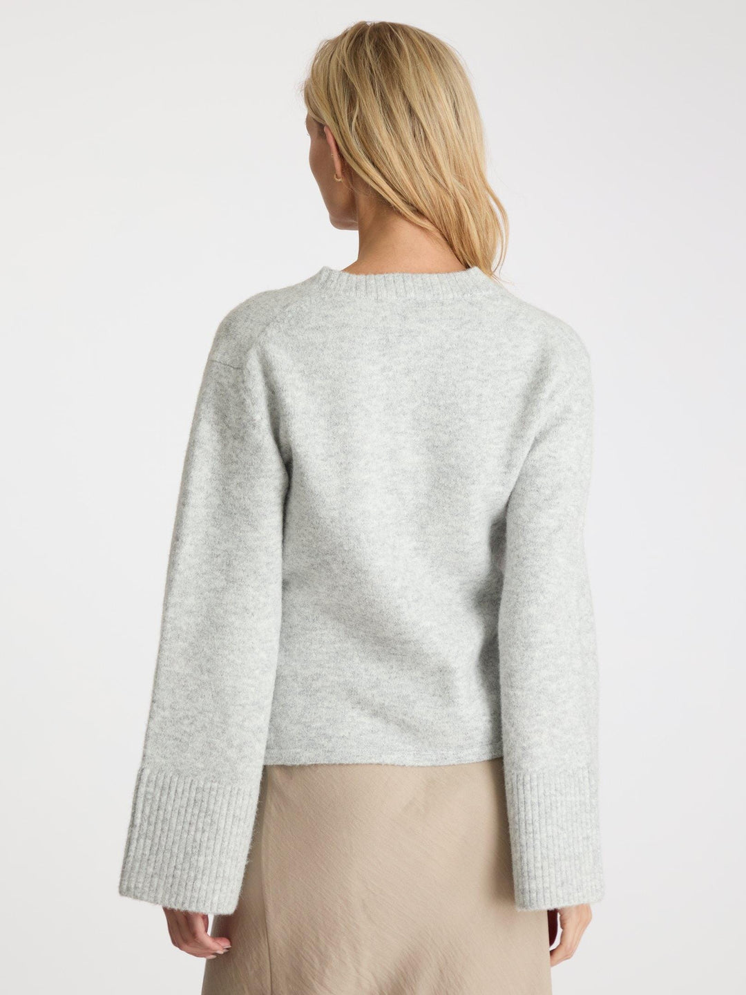 Neo Noir - Pixie Knit Cardigan - Light Grey Melange