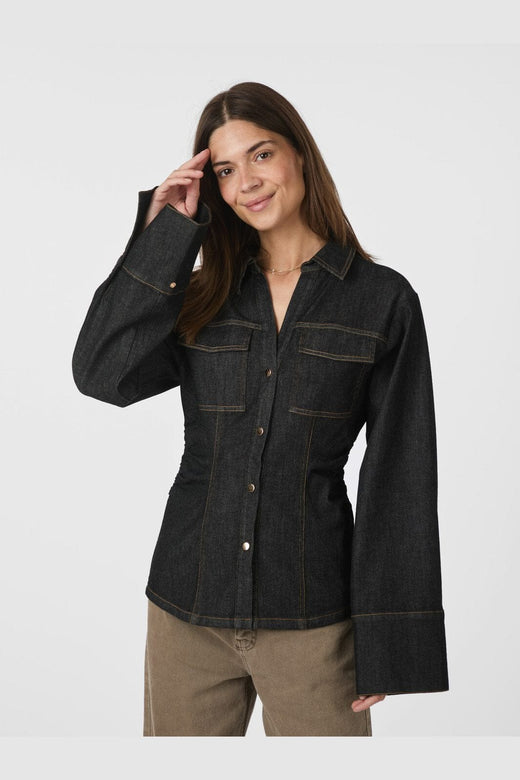 Neo Noir - Rabia Denim Shirt 166018 - 100 - Black