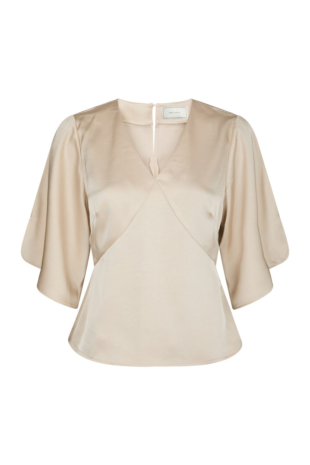 Neo Noir - Remana Heavy Sateen Blouse 168002 - 720 - Champagne