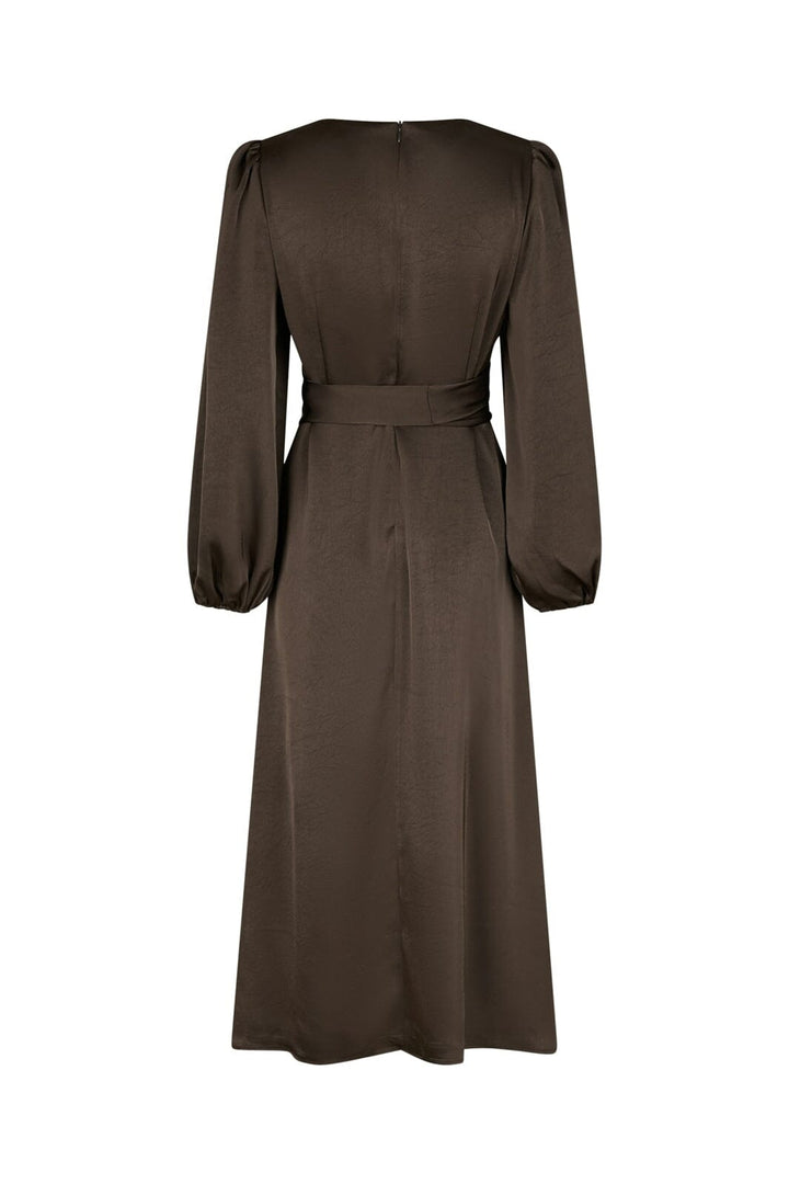 Neo Noir - Rimini Heavy Sateen Dress 163039 - 676 - Dark Brown