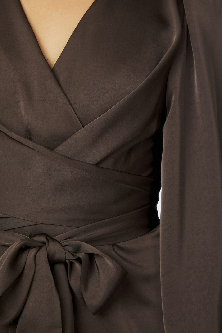 Neo Noir - Rimini Heavy Sateen Dress 163039 - 676 - Dark Brown