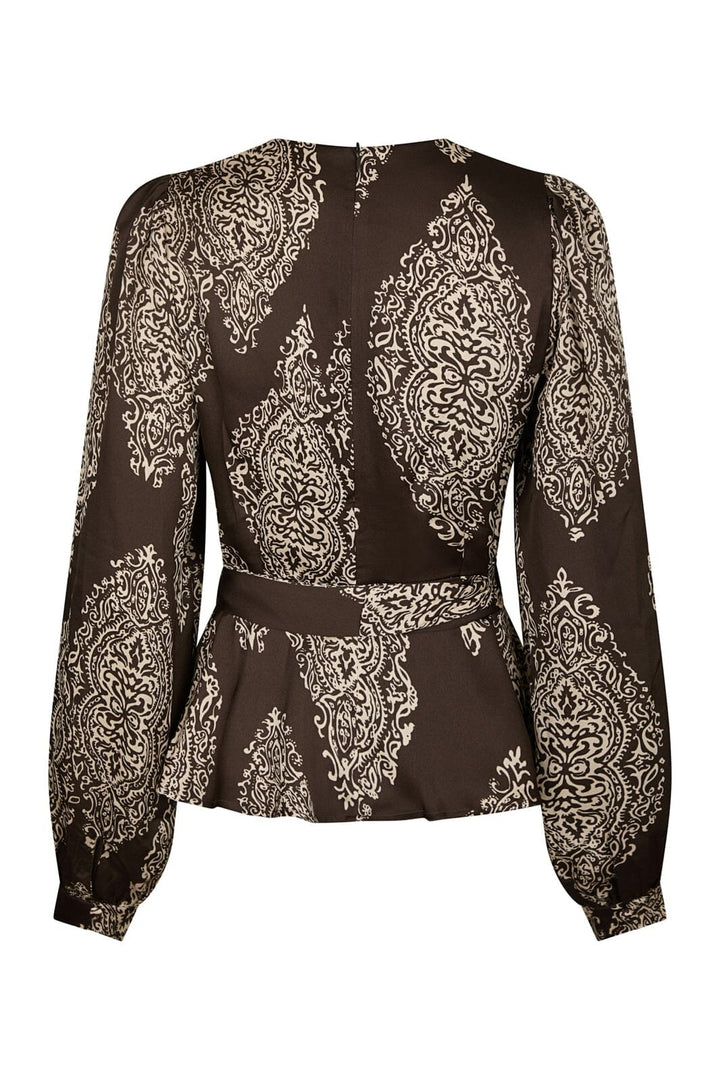 Neo Noir - Rista Paisley Drop Blouse 166208 - 676 - Dark Brown
