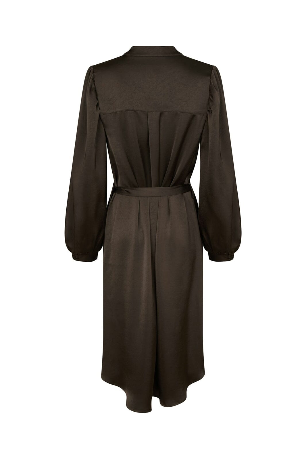 Neo Noir - Rolana Heavy Sateen Dress 164533 - 676 - Dark Brown