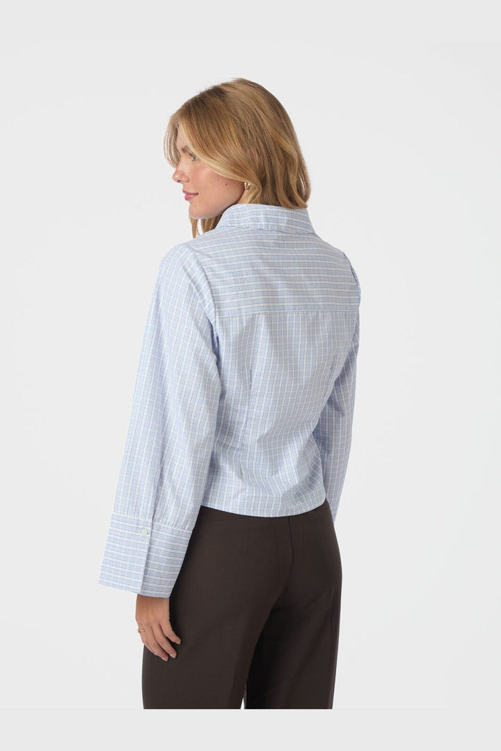 Neo Noir - Rosa Light Check Shirt 167942 - 145 - Light Blue