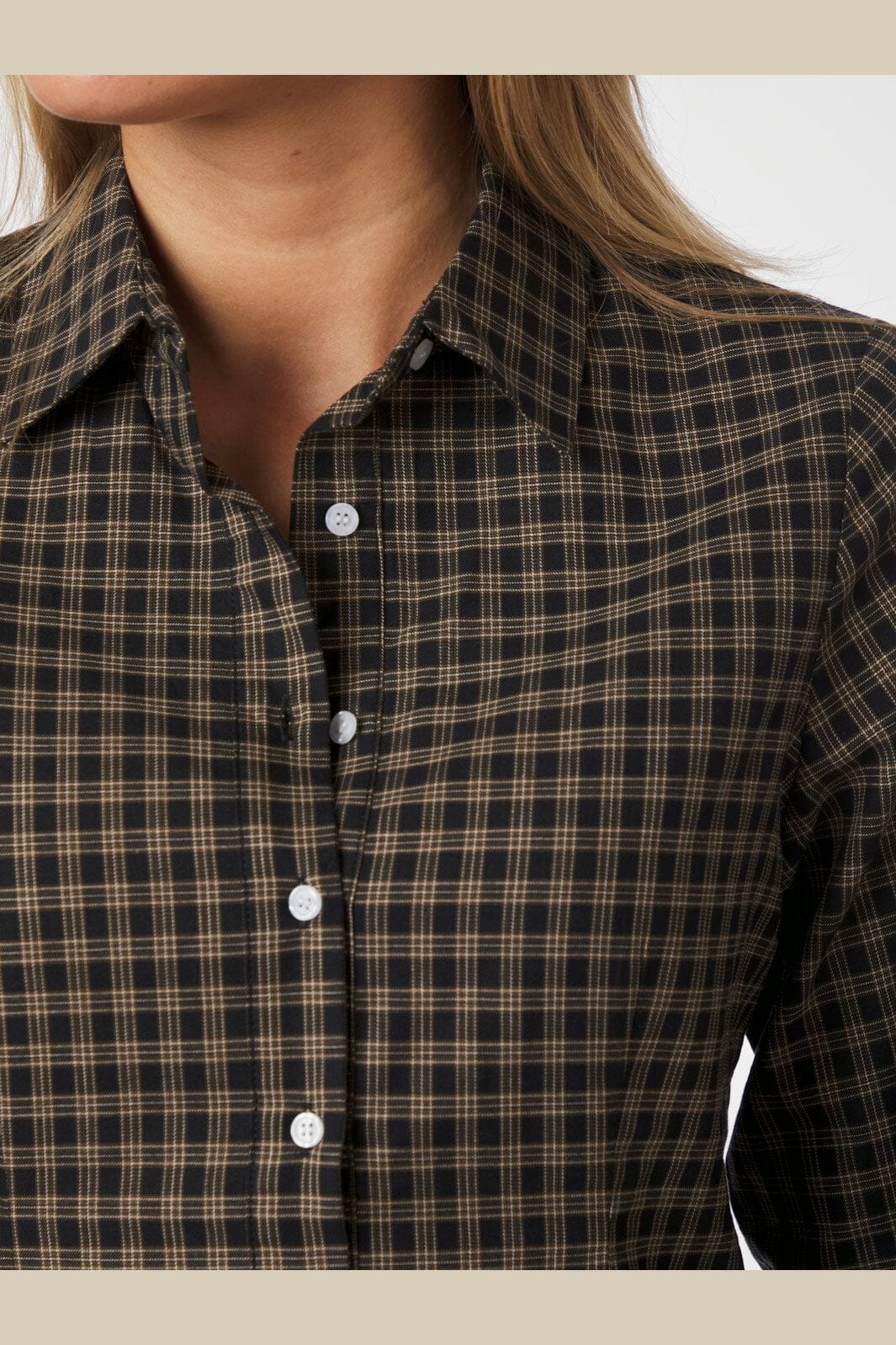 Neo Noir - Rosa Mini Check Shirt 167089 - 100 - Black