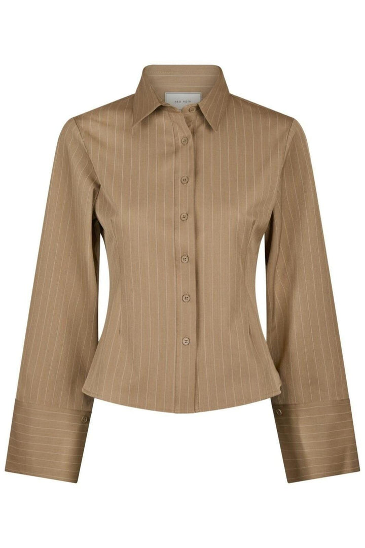 Neo Noir - Rosa Pinstripe Shirt 163561 - 125 - Dark Sand