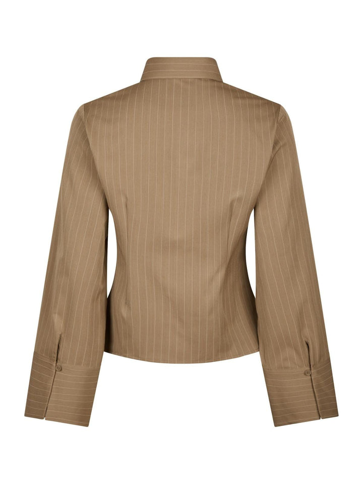 Neo Noir - Rosa Pinstripe Shirt 163561 - 125 - Dark Sand