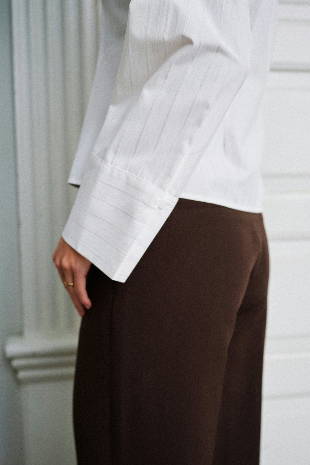 Neo Noir - Rosa Solid Shirt - White Skjorter 