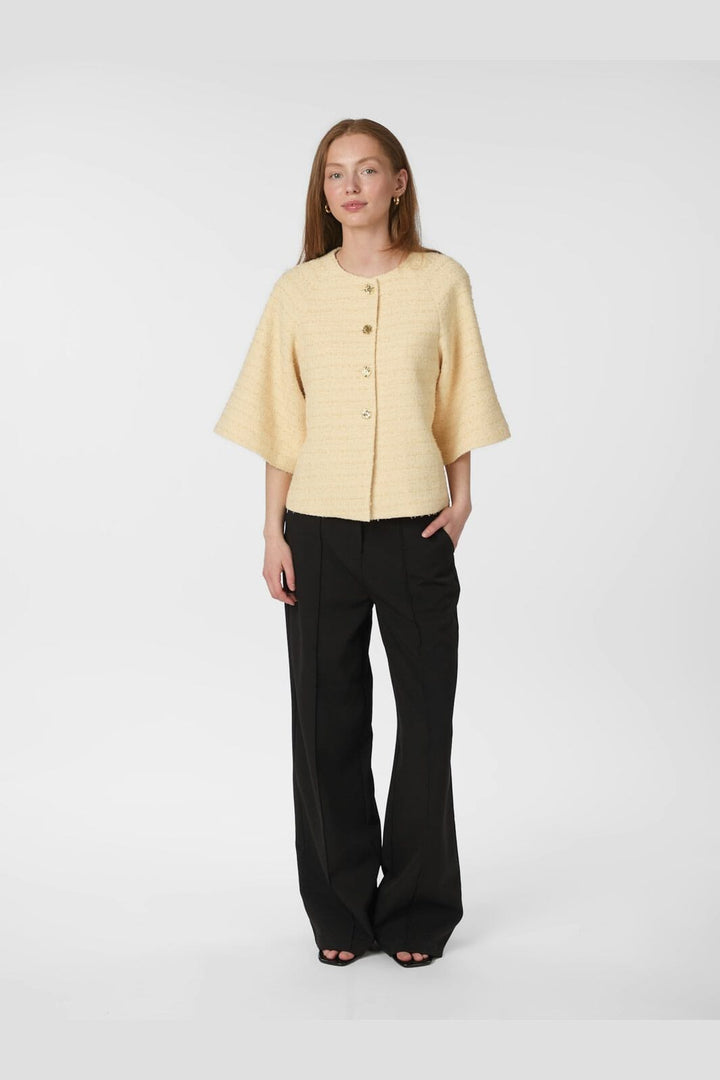 Neo Noir - Rosella Boucle Mini Jacket 166488 - 191 - Light Yellow
