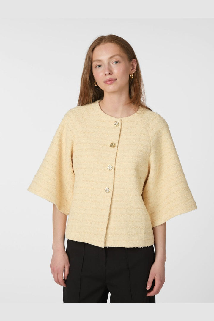 Neo Noir - Rosella Boucle Mini Jacket 166488 - 191 - Light Yellow