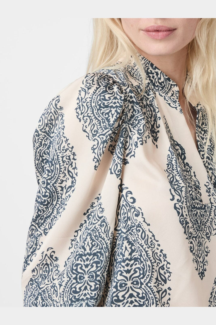 Neo Noir - Rosslyn Paisley Drop Blouse 163976 - 122 - Creme