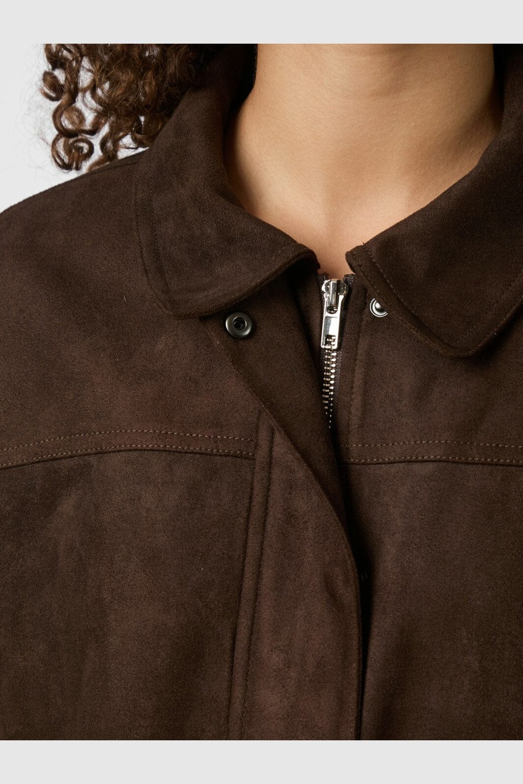 Neo Noir - Rubby Faux Suede Jacket 166554 - 676 - Dark Brown