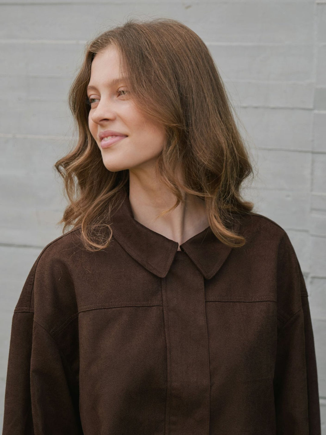 Neo Noir - Rubby Faux Suede Jacket 166554 - 676 - Dark Brown Jakker 