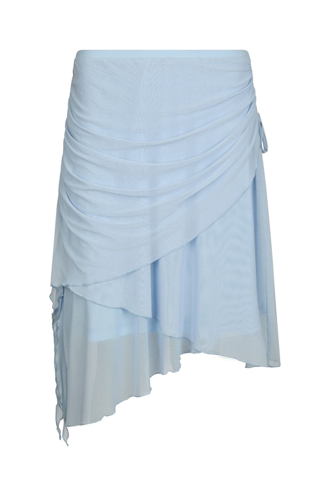 Neo Noir - Saffron Asymmetric Mesh Skirt 165642 - 145 - Light Blue