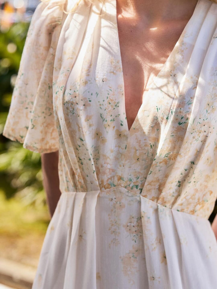 Neo Noir - Serna Gardenia Dress 169070 - 191 - Light Yellow Kjoler 