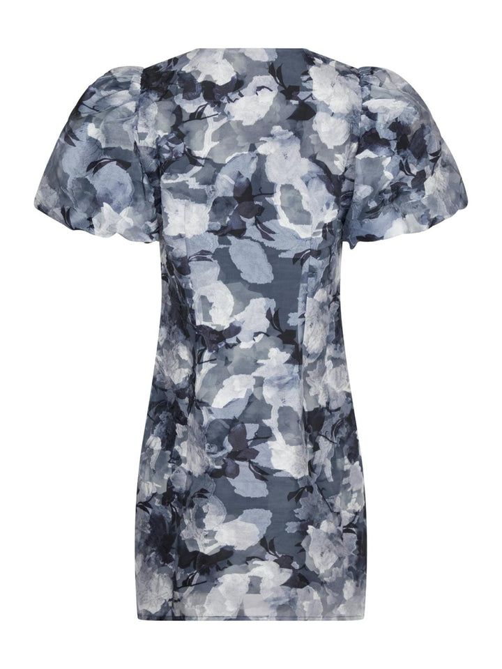 Neo Noir - Sika Brocade Floral Dress - Floral Grey