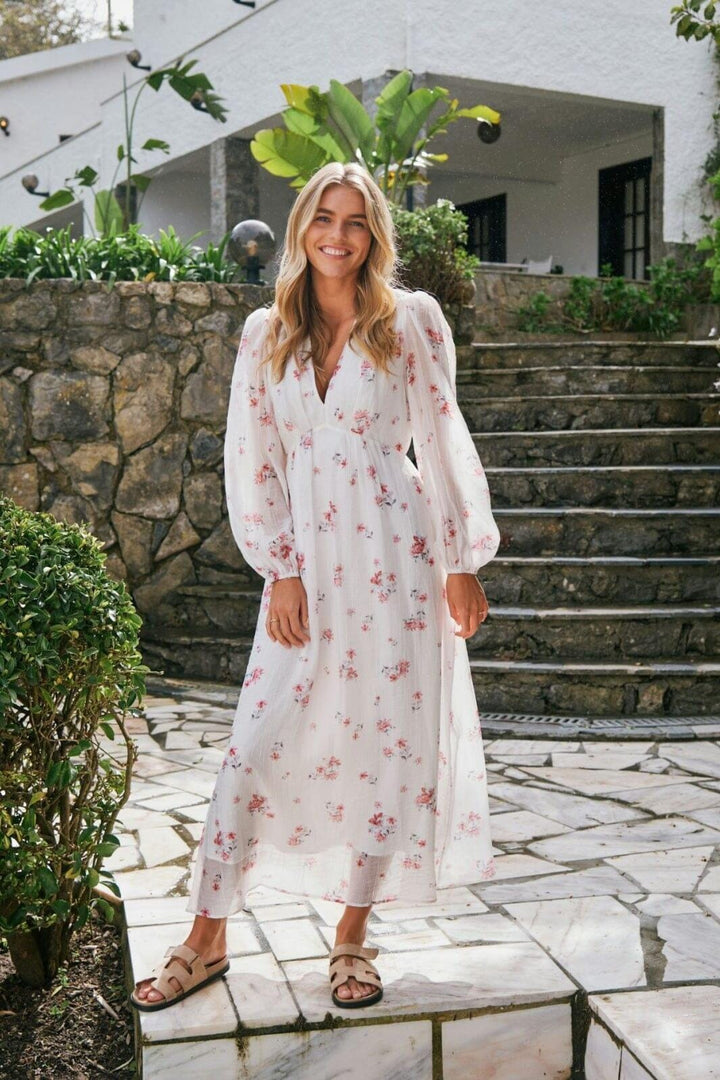 Neo Noir - Silfi Print Dress 164927 - 121 - Off White Kjoler 