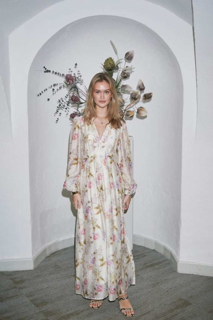 Neo Noir - Silfi Vintage Flower Dress 167921 - 121 - Off White