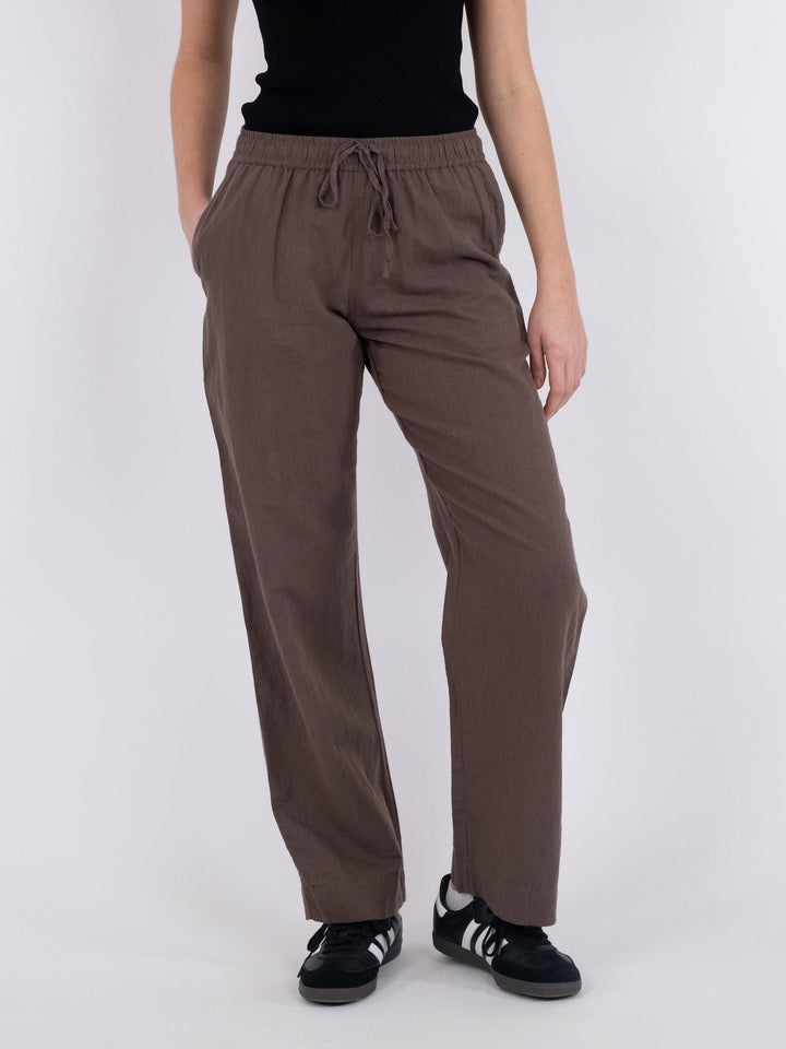 Neo Noir - Sonar Linen Pants - Brown