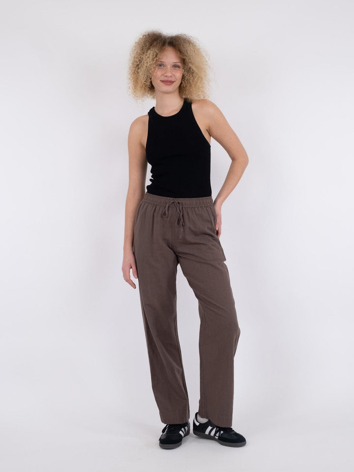 Neo Noir - Sonar Linen Pants - Brown