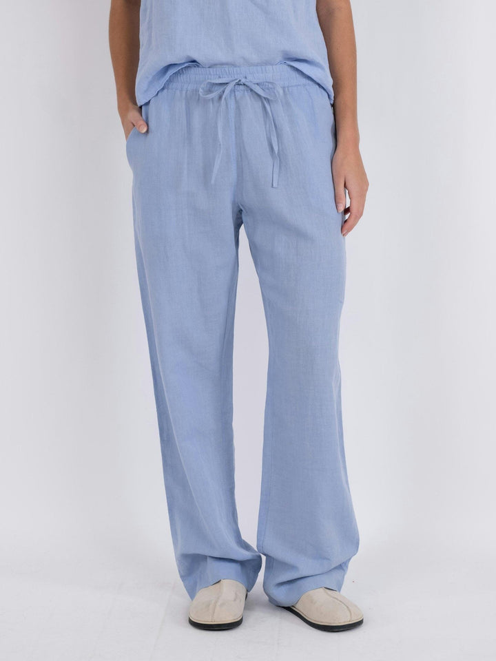 Neo Noir - Sonar Linen Pants - Light Blue