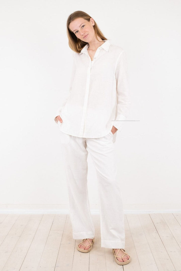 Neo Noir - Sonar Linen Pants - White