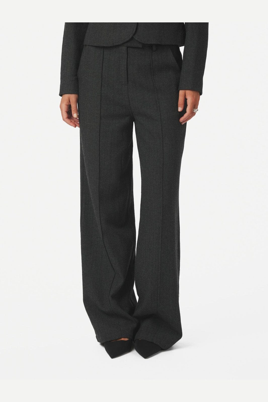 Neo Noir - Sury Herringbone Pants 166366 - 132 - Antracit