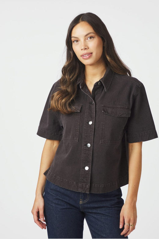 Neo Noir - Tiki Solid Shirt 166370 - 676 - Dark Brown