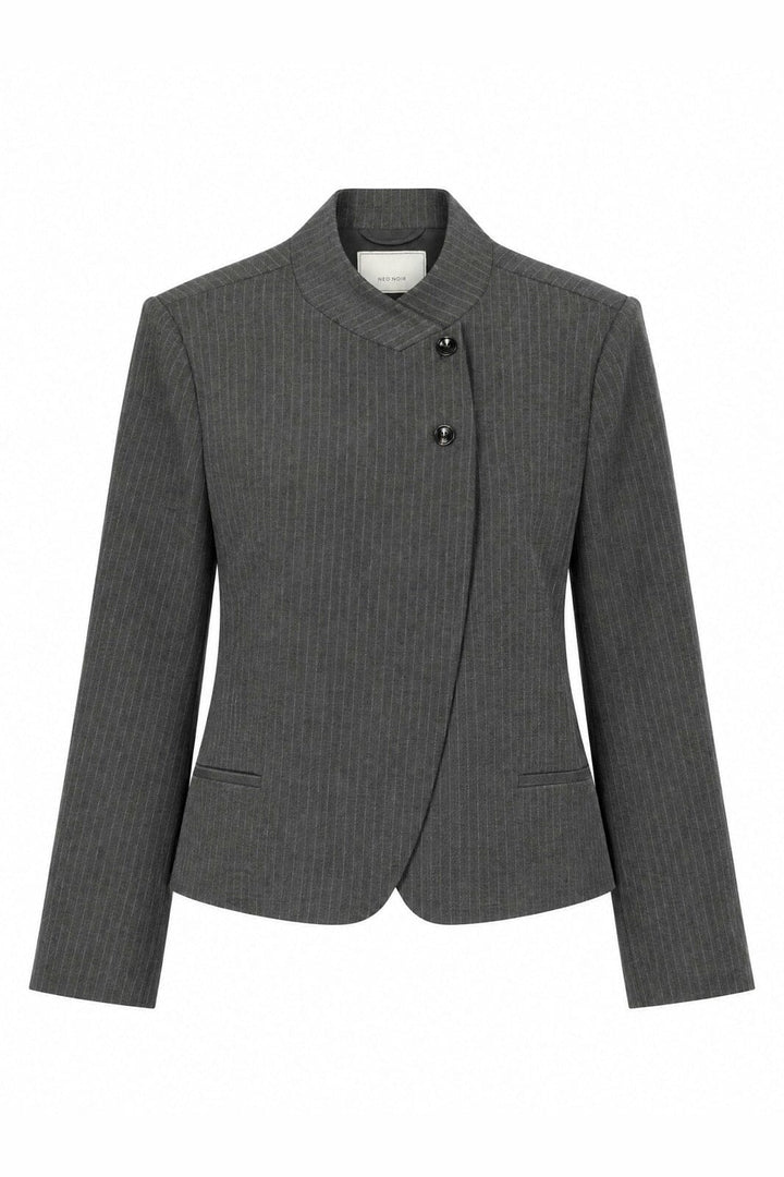 Neo Noir - Tiria Slim Pinstripe Blazer 169991 - 130 - Grey