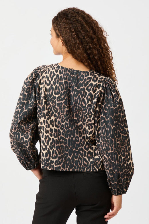 Neo Noir - Tova Leo Blouse 164451 - Leopard Bluser 