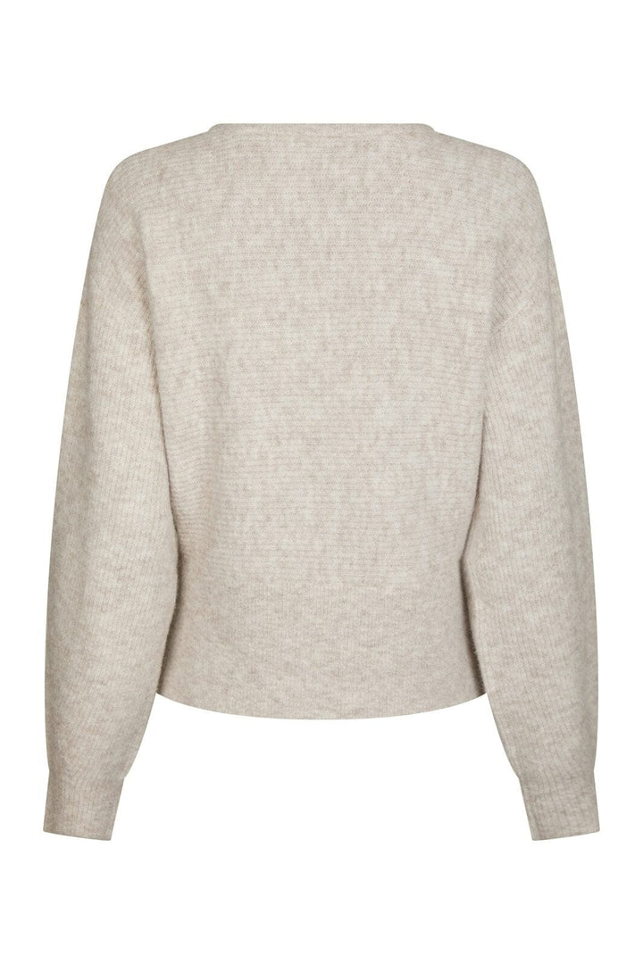 Neo Noir - Turuna Structure Knit Blouse 167186 - 119 - Sand Melange