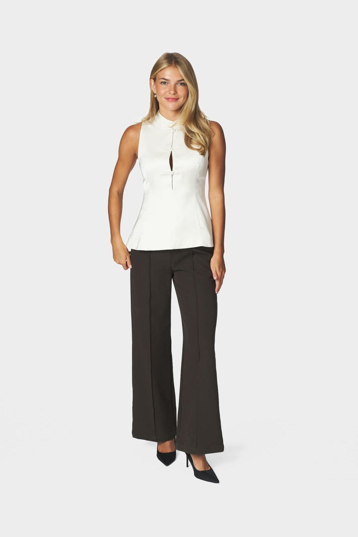 Neo Noir - Vada Heavy Sateen Top 170595 - 621 - Pearl