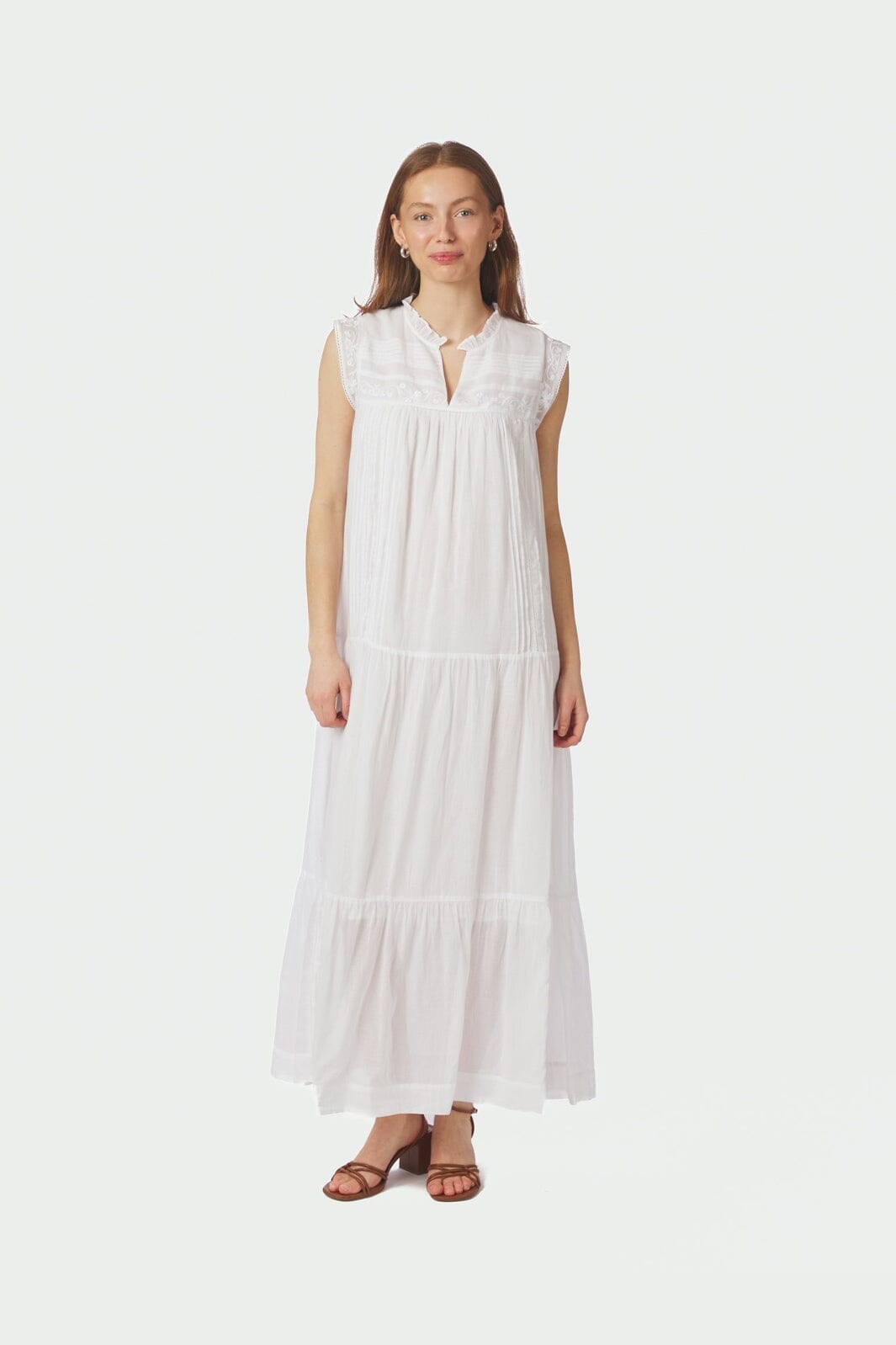 Neo Noir - Veana S Voile Maxi Dress 169064 - 120 - White