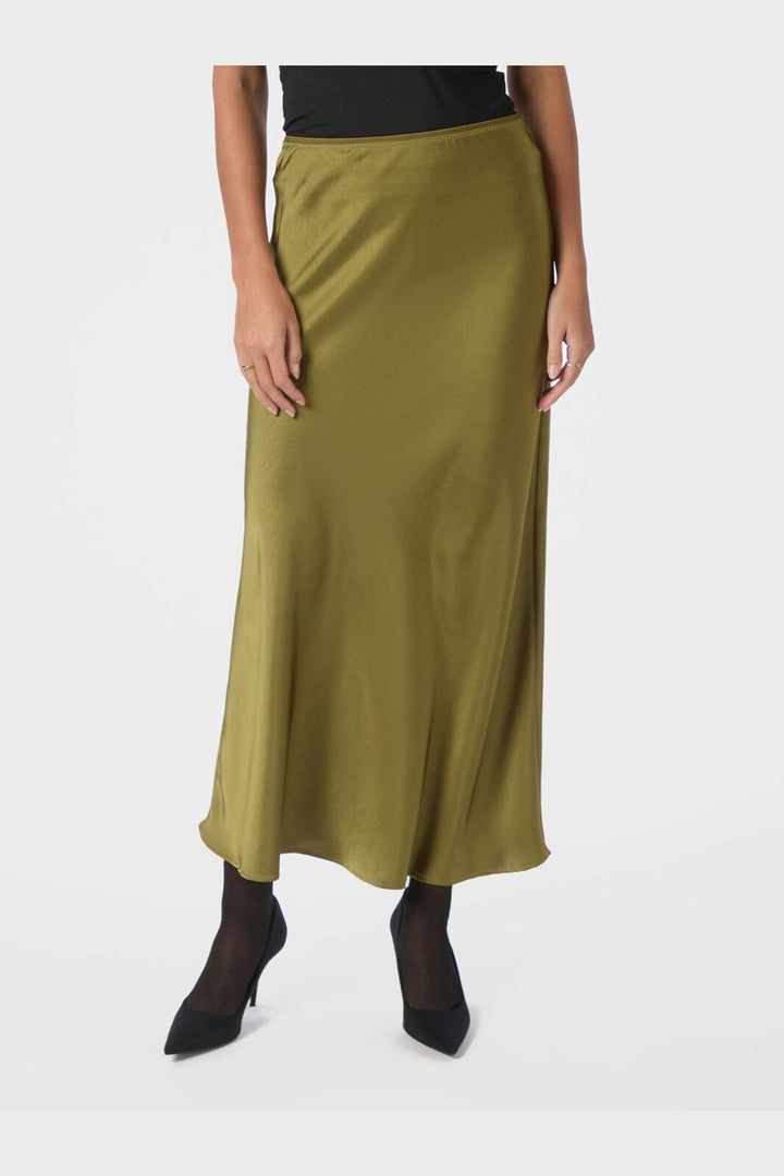 Neo Noir - Vicky Heavy Sateen Skirt 159588 - 340 - Sage Green