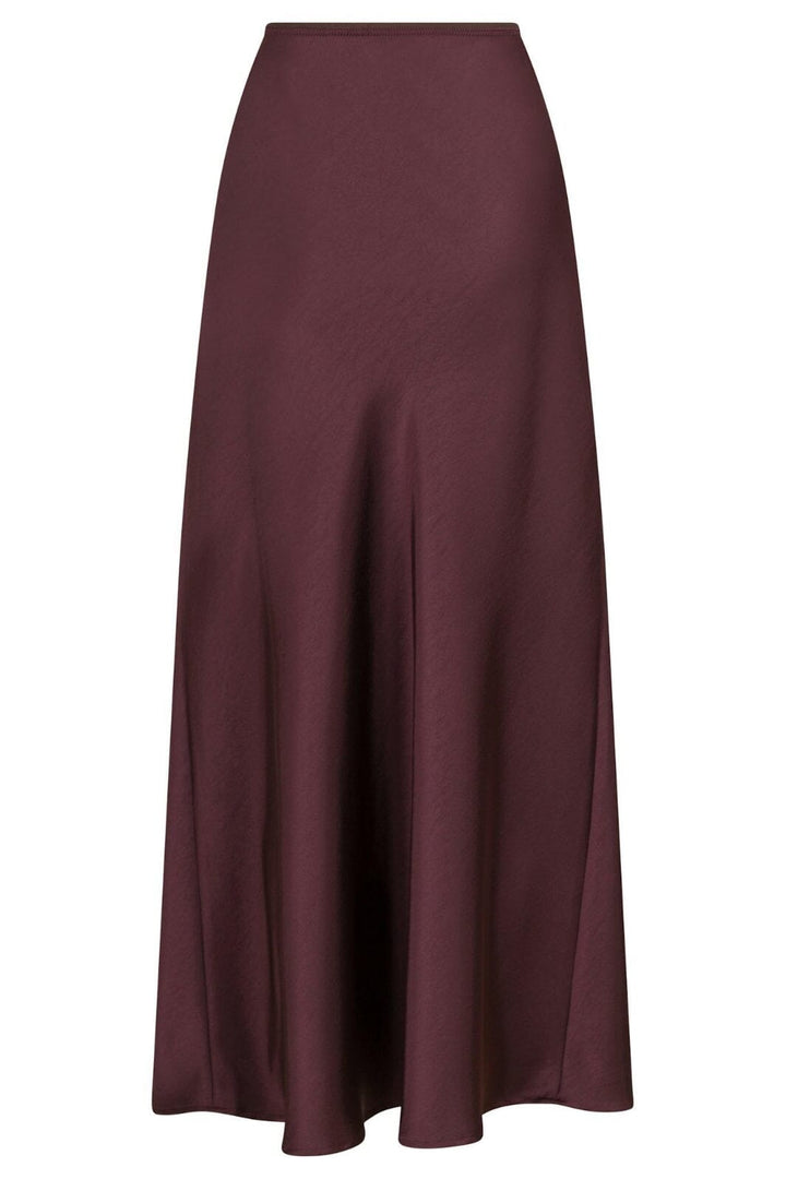 Neo Noir - Vicky Heavy Sateen Skirt 159588 - Burgundy