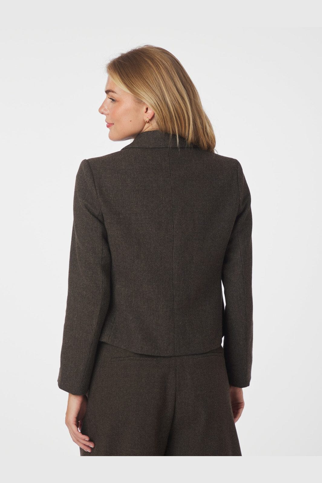 Neo Noir - Waed Mini Check Blazer 166184 - 205 - Brown Melange